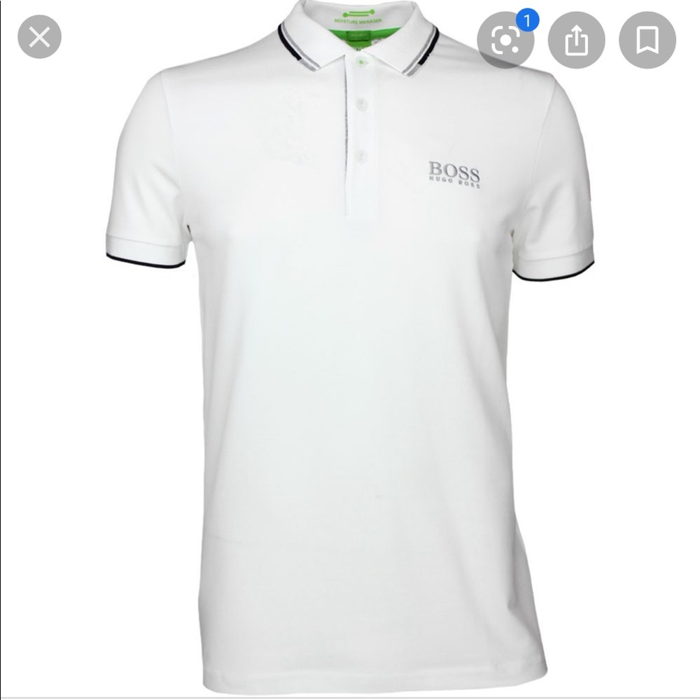 Hugo boss men’s white golf polo